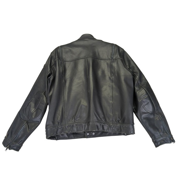 Vtg Hein Gericke Cafe Racer Leather‎ Motorcycle Jacket Mens Black 46 Biker Coat - Picture 2 of 11